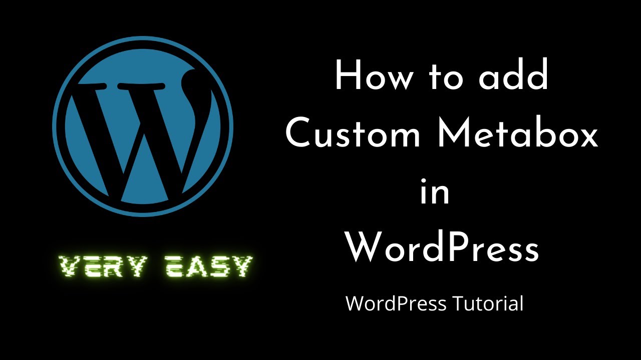 How to add Custom Metabox ? | WordPress | Beginners Tutorial | Tutorial - 20